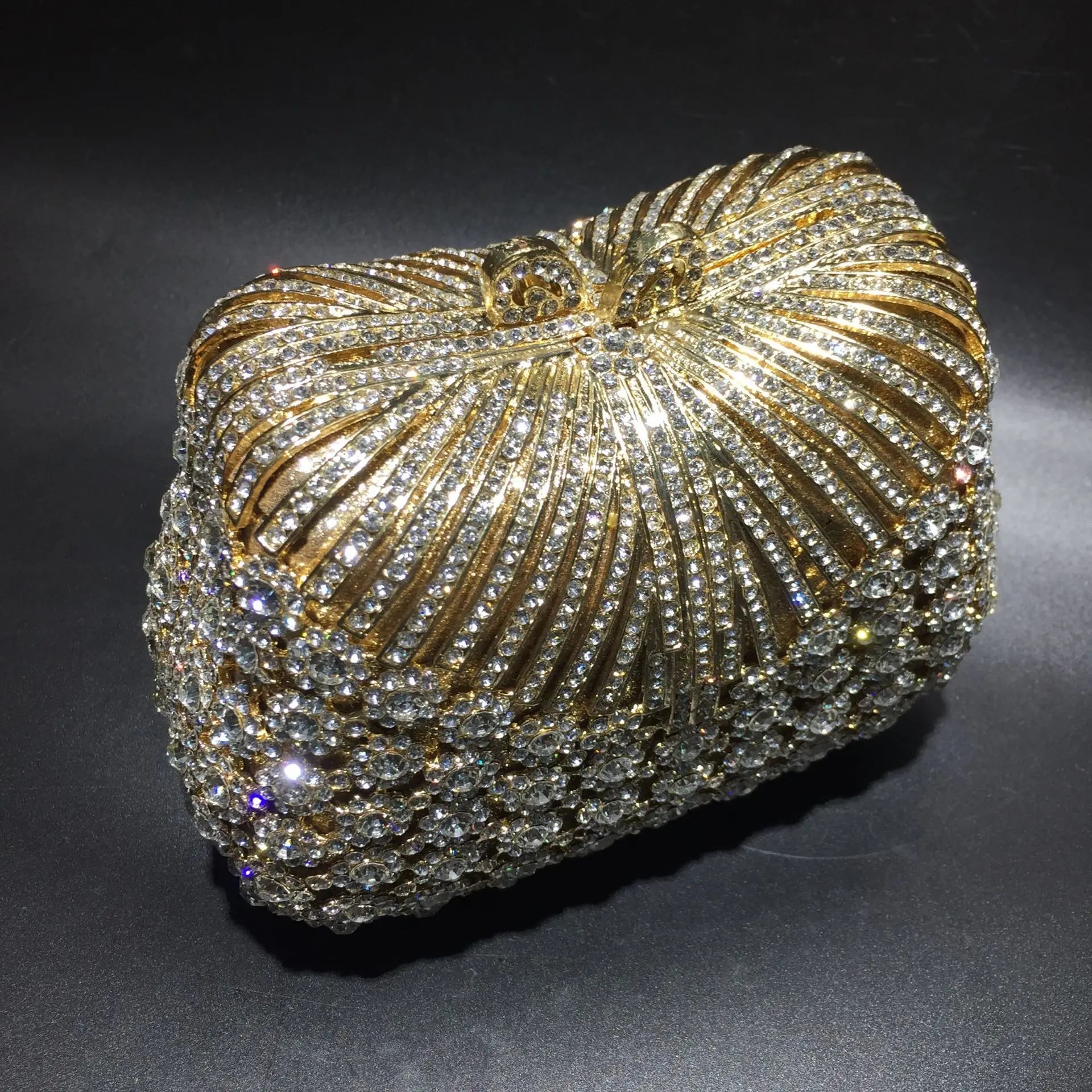 Floral Rhinestone Clutch Bag