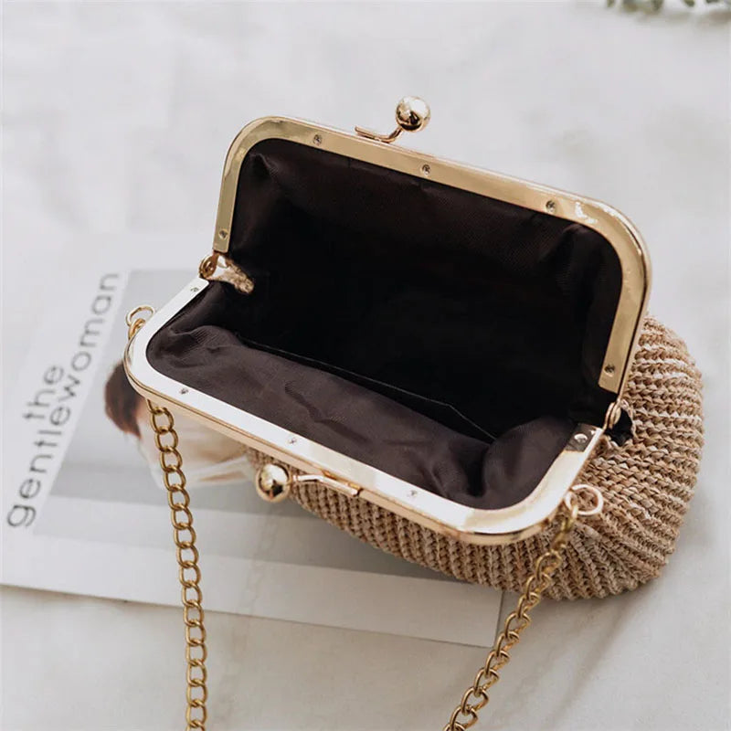 Boho Straw Clutch Bag
