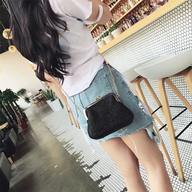 Boho Straw Clutch Bag