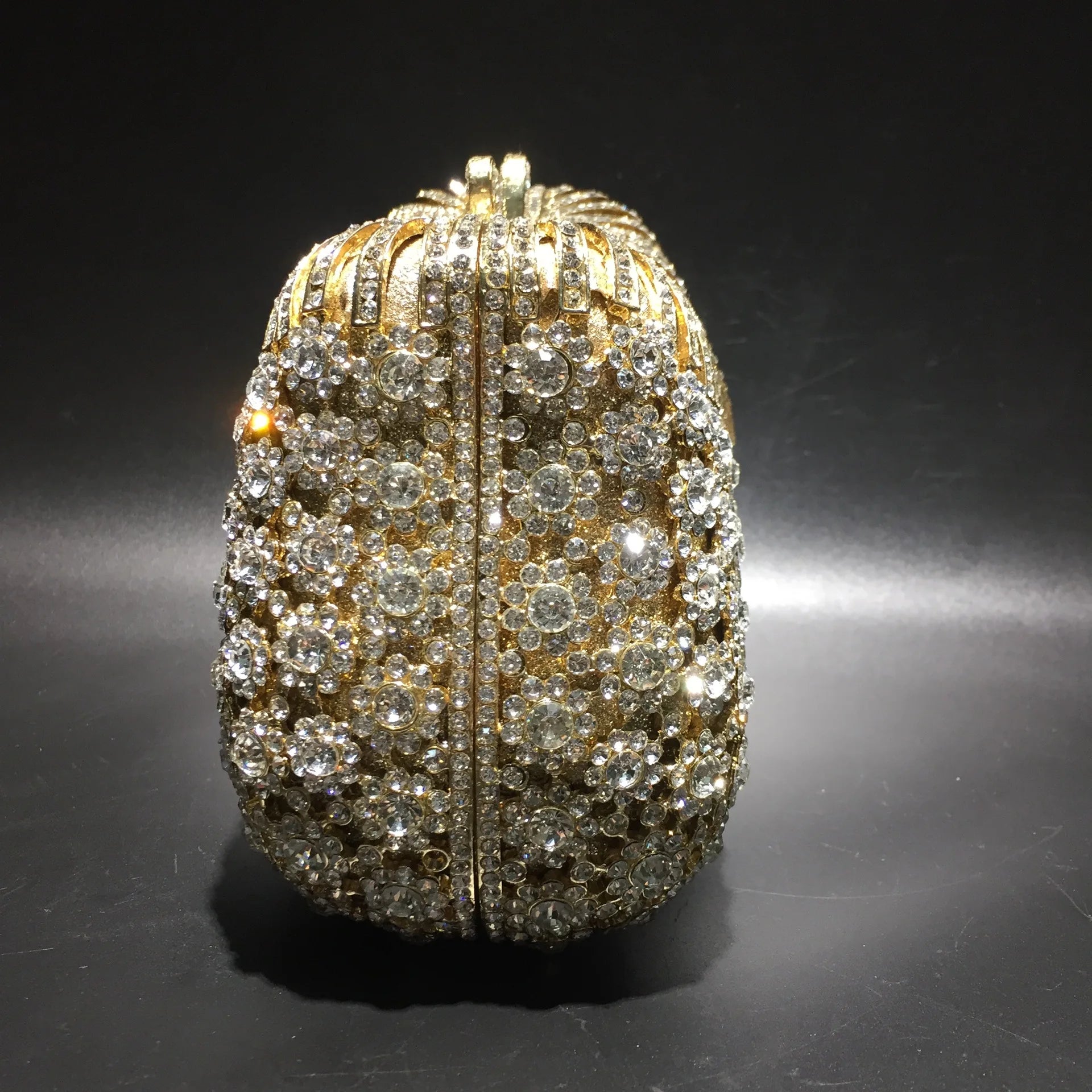 Floral Rhinestone Clutch Bag