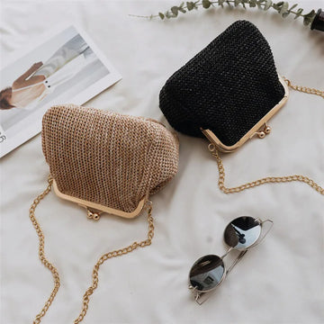 Boho Straw Clutch Bag