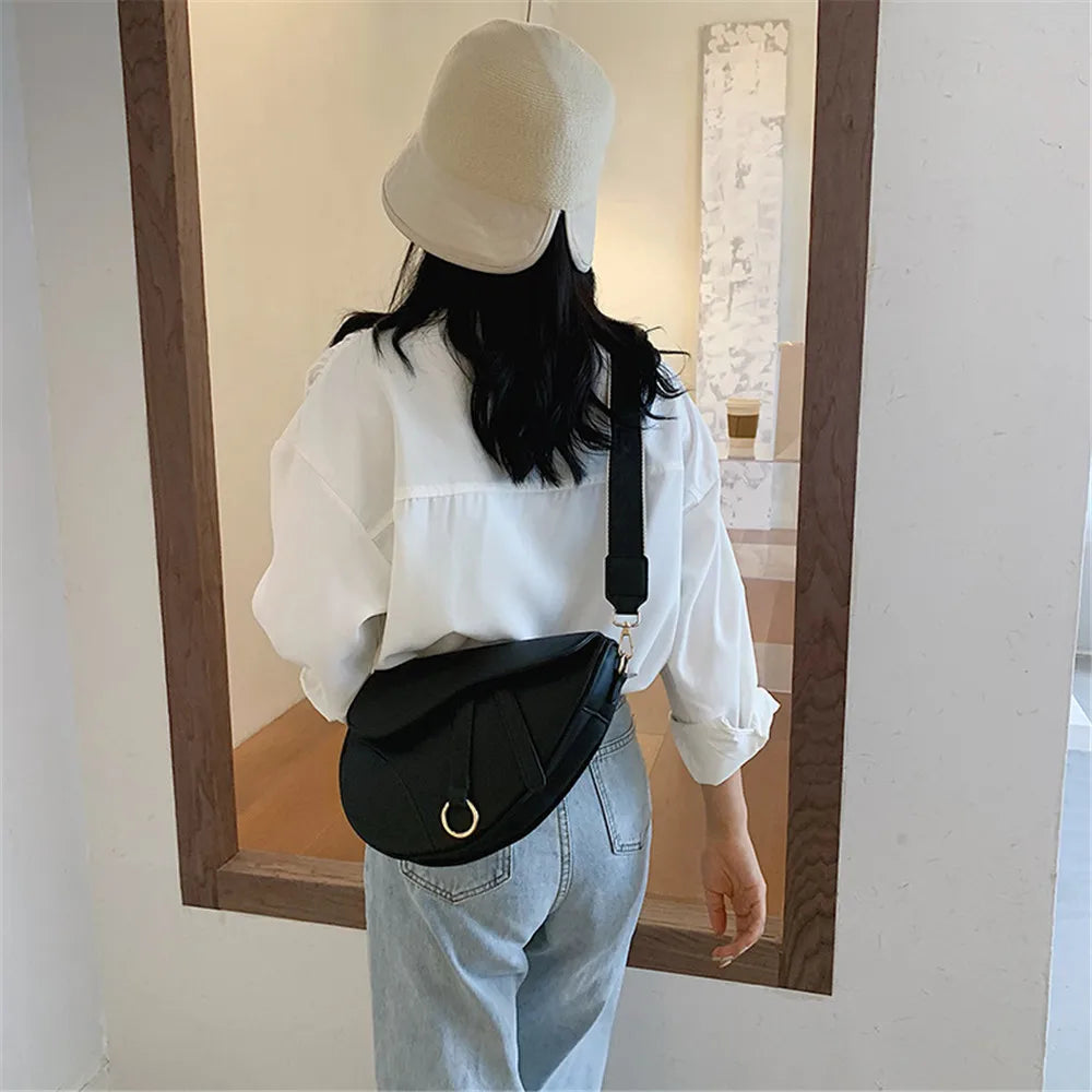 Casual PU Saddle Bag