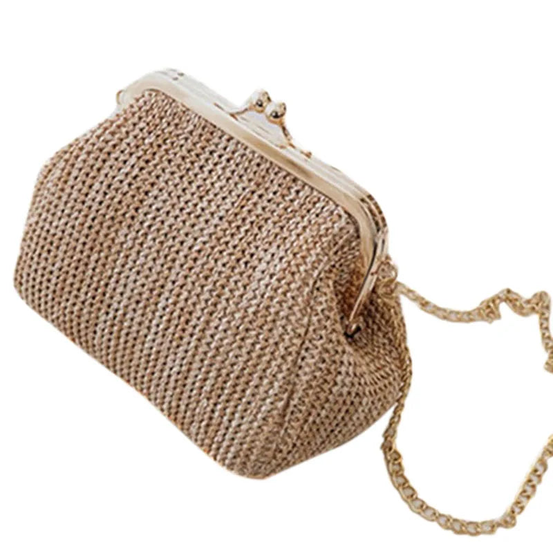 Boho Straw Clutch Bag