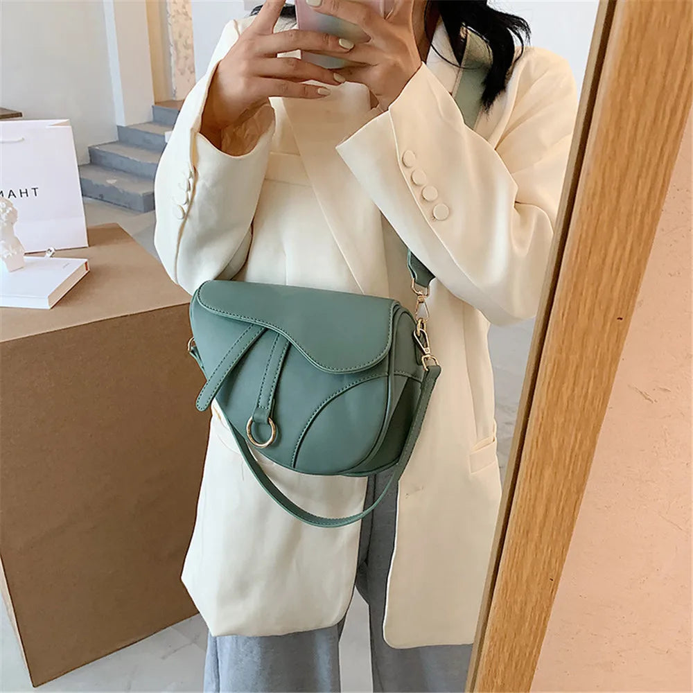 Casual PU Saddle Bag