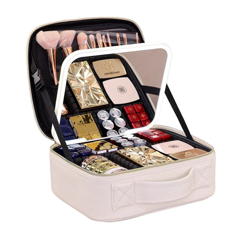 LED Mirror Makeup Case