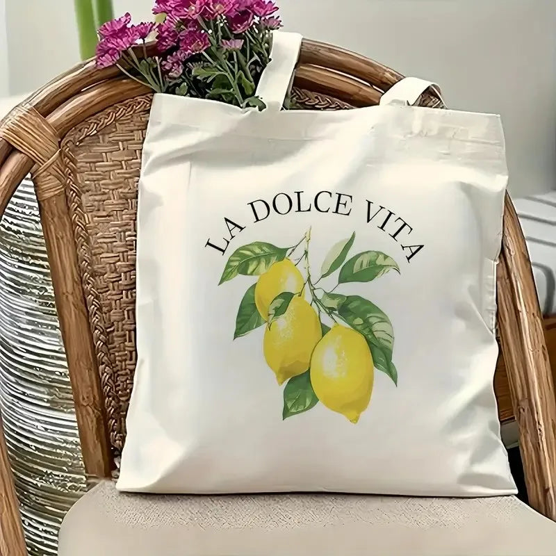 Lemon Canvas Tote Bag
