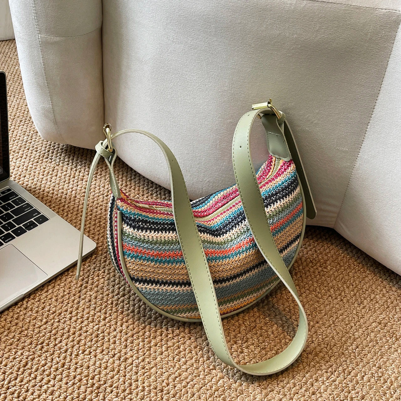 Boho Woven Hobo Bag