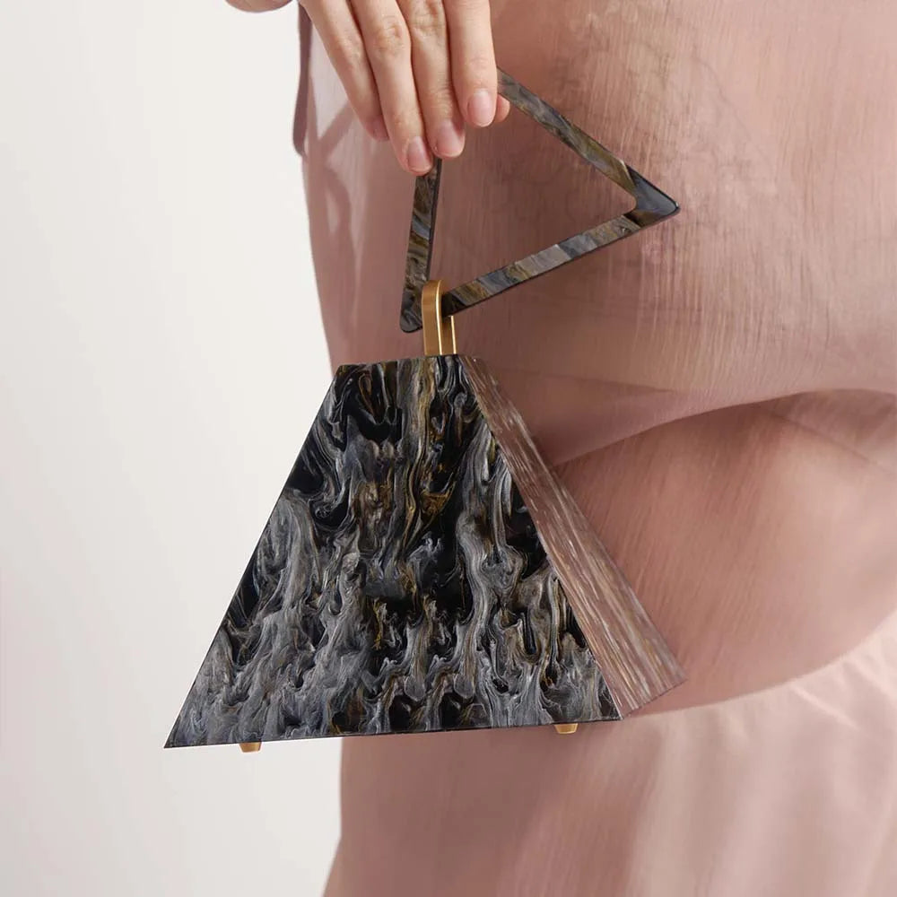 Acrylic Triangle Clutch Bag
