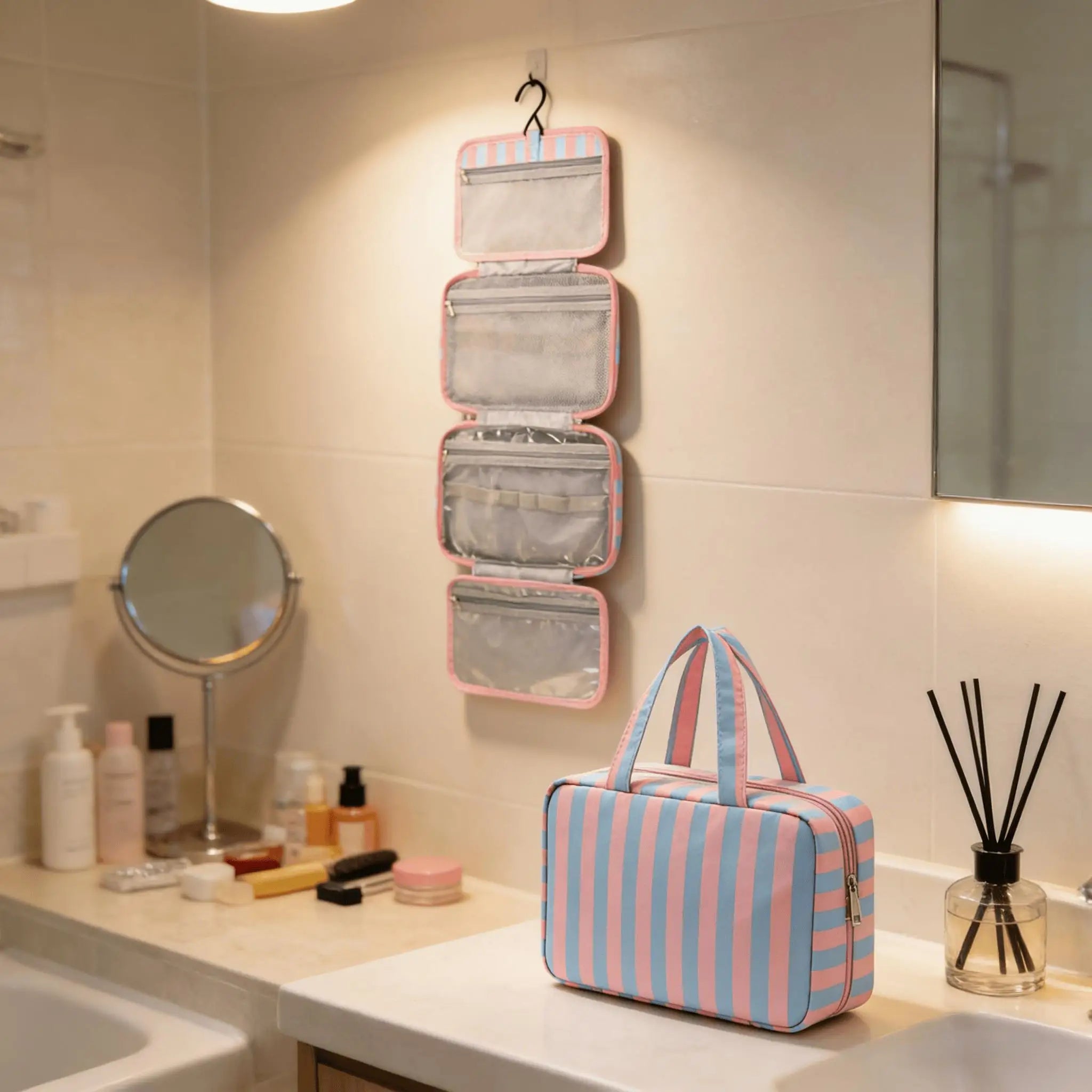 Foldable Stripe Travel Bag