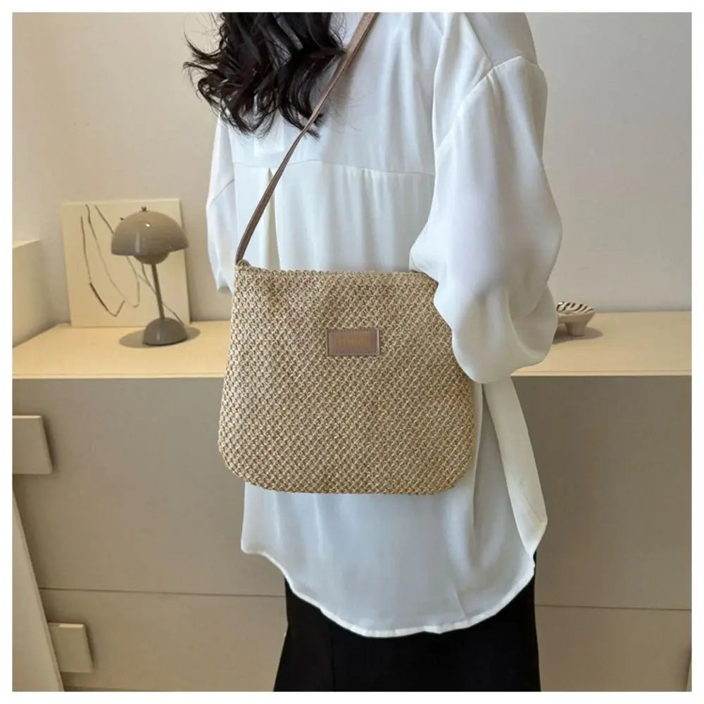 Summer Straw Shoulder Bag