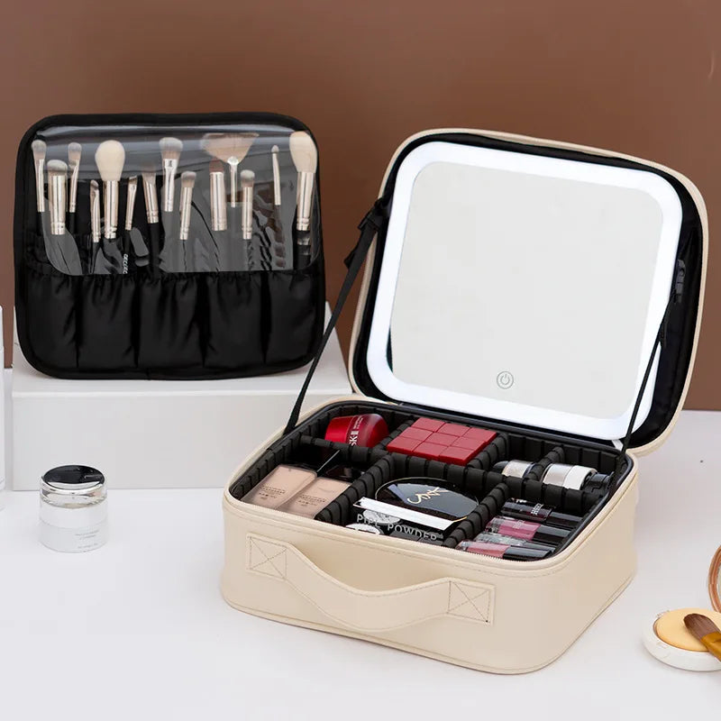 LED Mirror Makeup Case