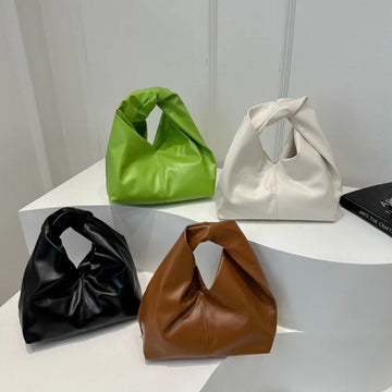 Pleated PU Hobo Bag