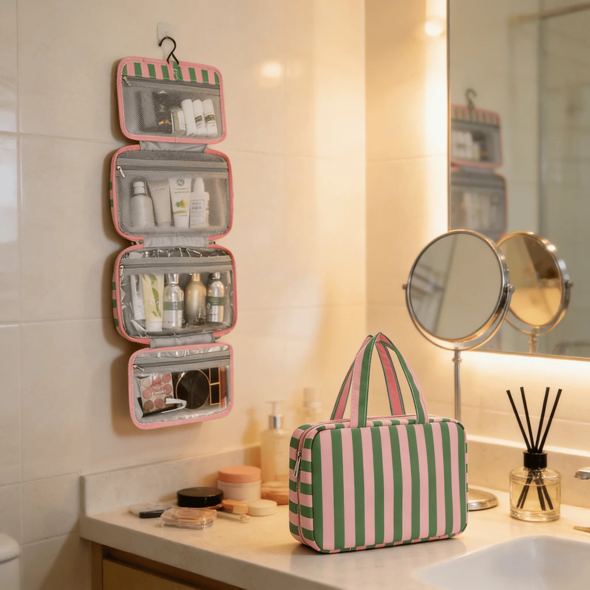 Foldable Stripe Travel Bag
