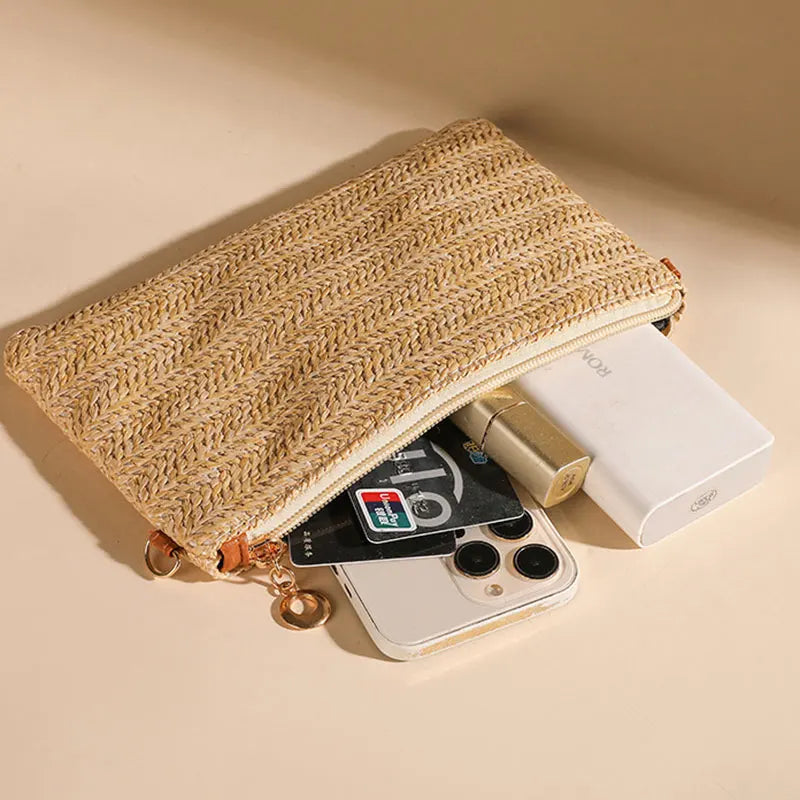 Straw Chain Shoulder Bag