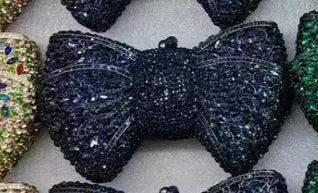Bow Rhinestone Clutch Bag