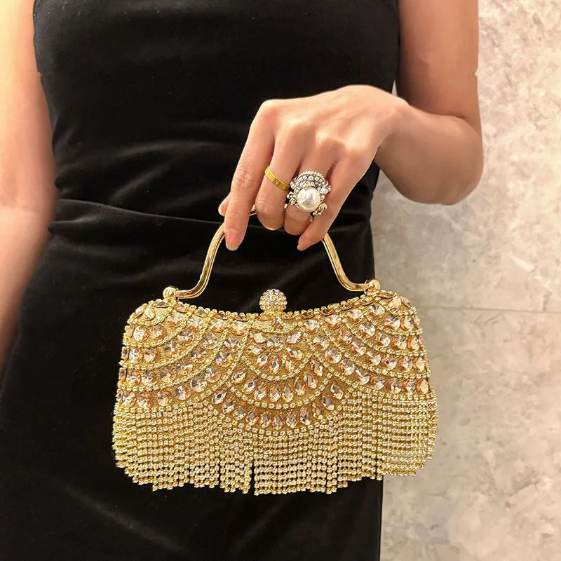Tassel Rhinestone Evening Bag