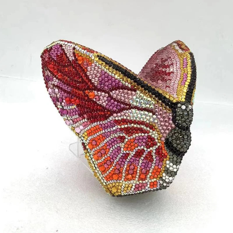 Butterfly Crystal Clutch Bag