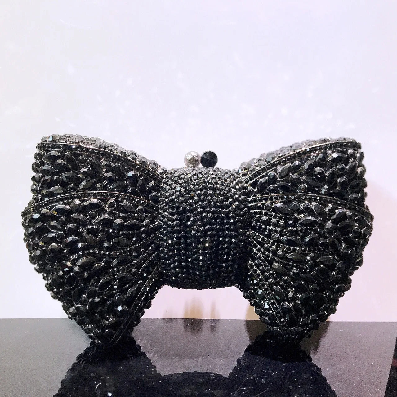 Bow Rhinestone Clutch Bag