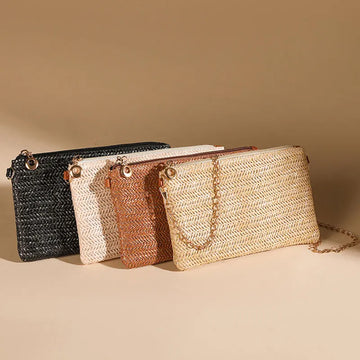 Straw Chain Shoulder Bag