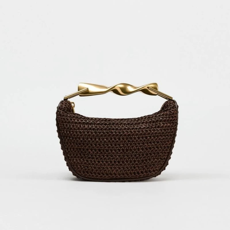 Half Moon Straw Bag