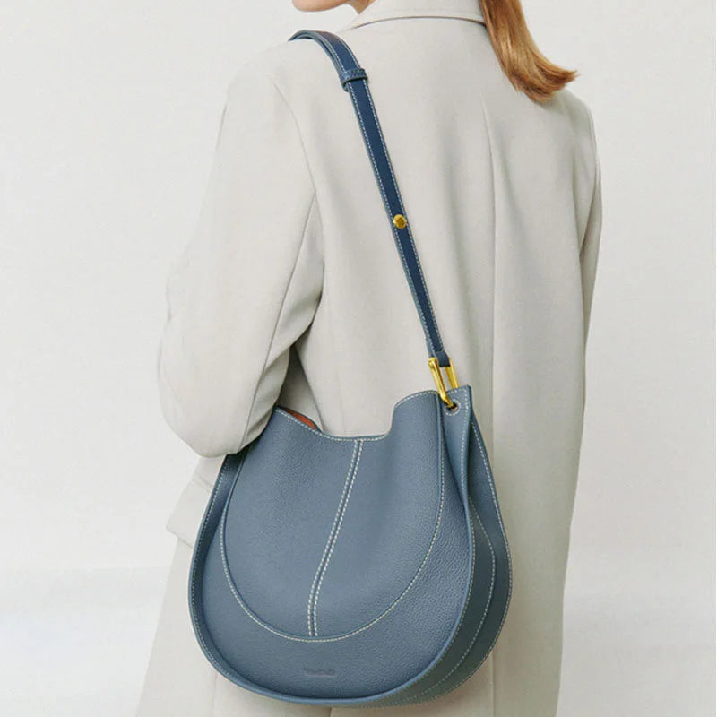 Genuine Leather Saddle Bag