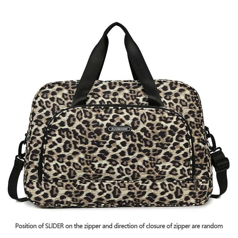 Leopard Print Travel Tote