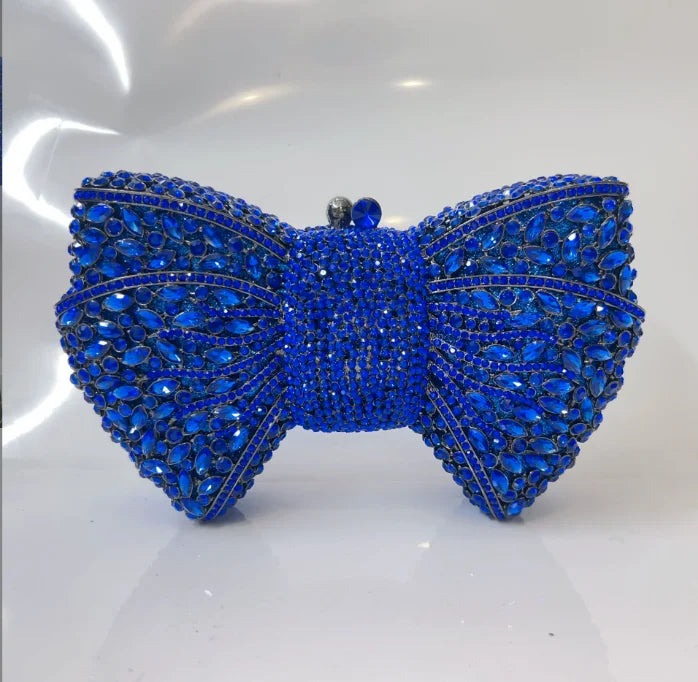 Bow Rhinestone Clutch Bag
