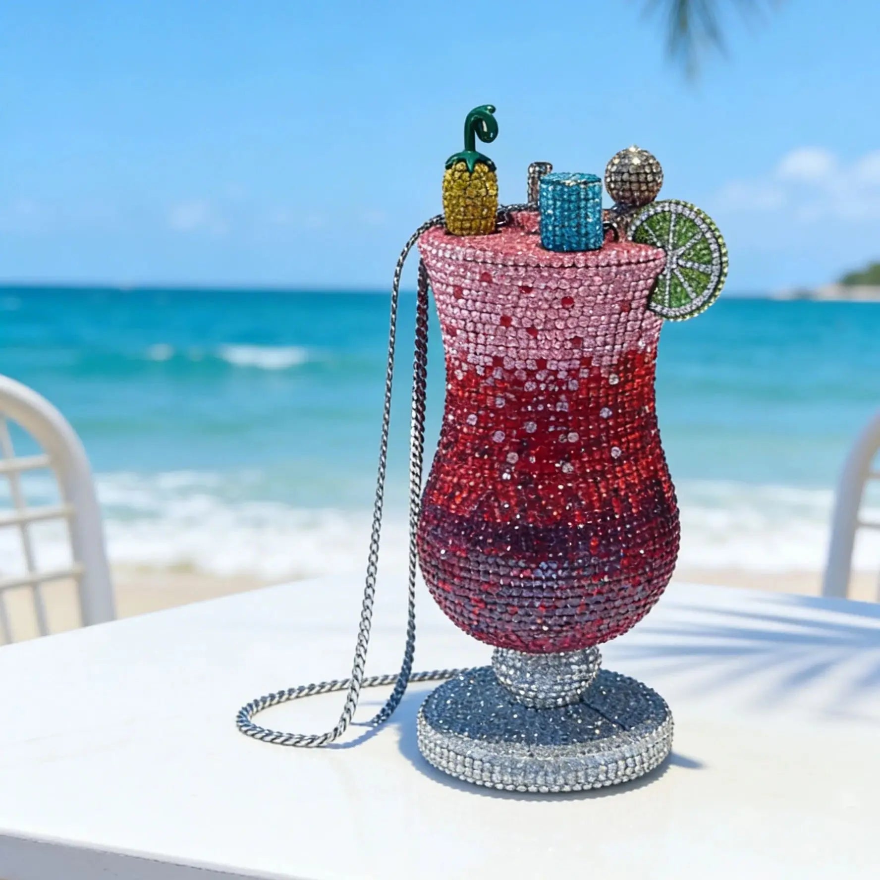 Cocktail Rhinestone Clutch Bag