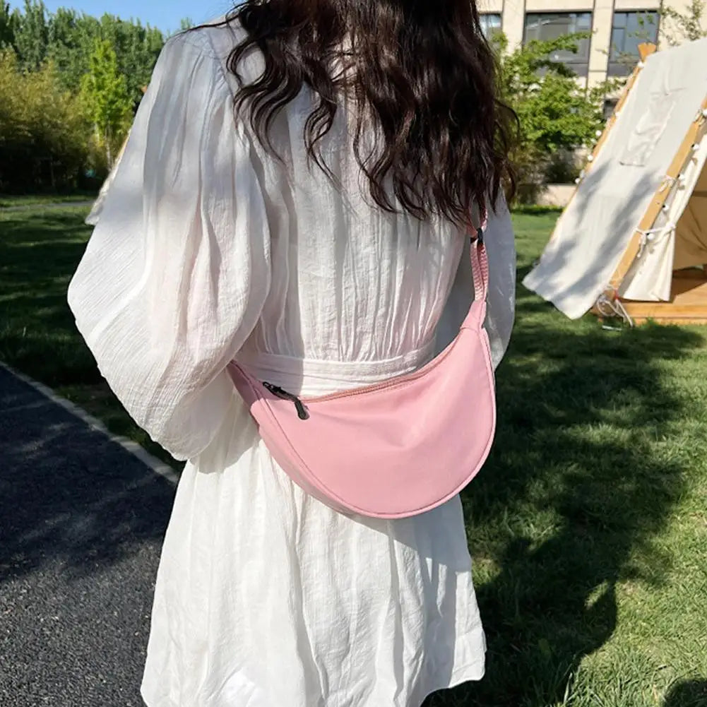 Nylon Crescent Sling Bag