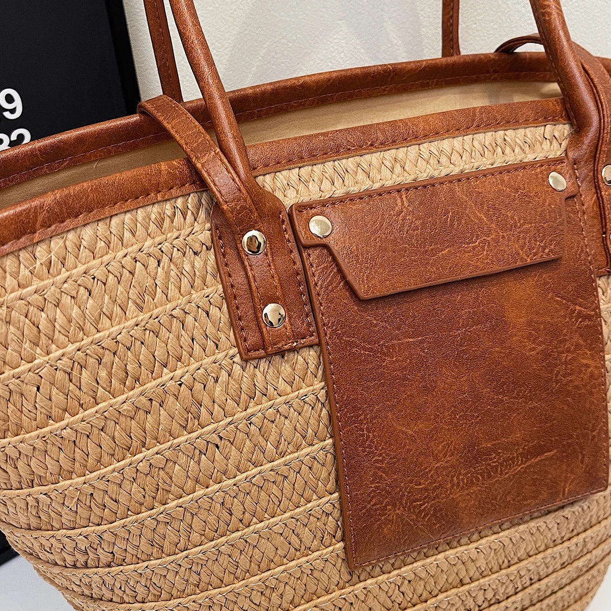 Forest Straw Tote Bag