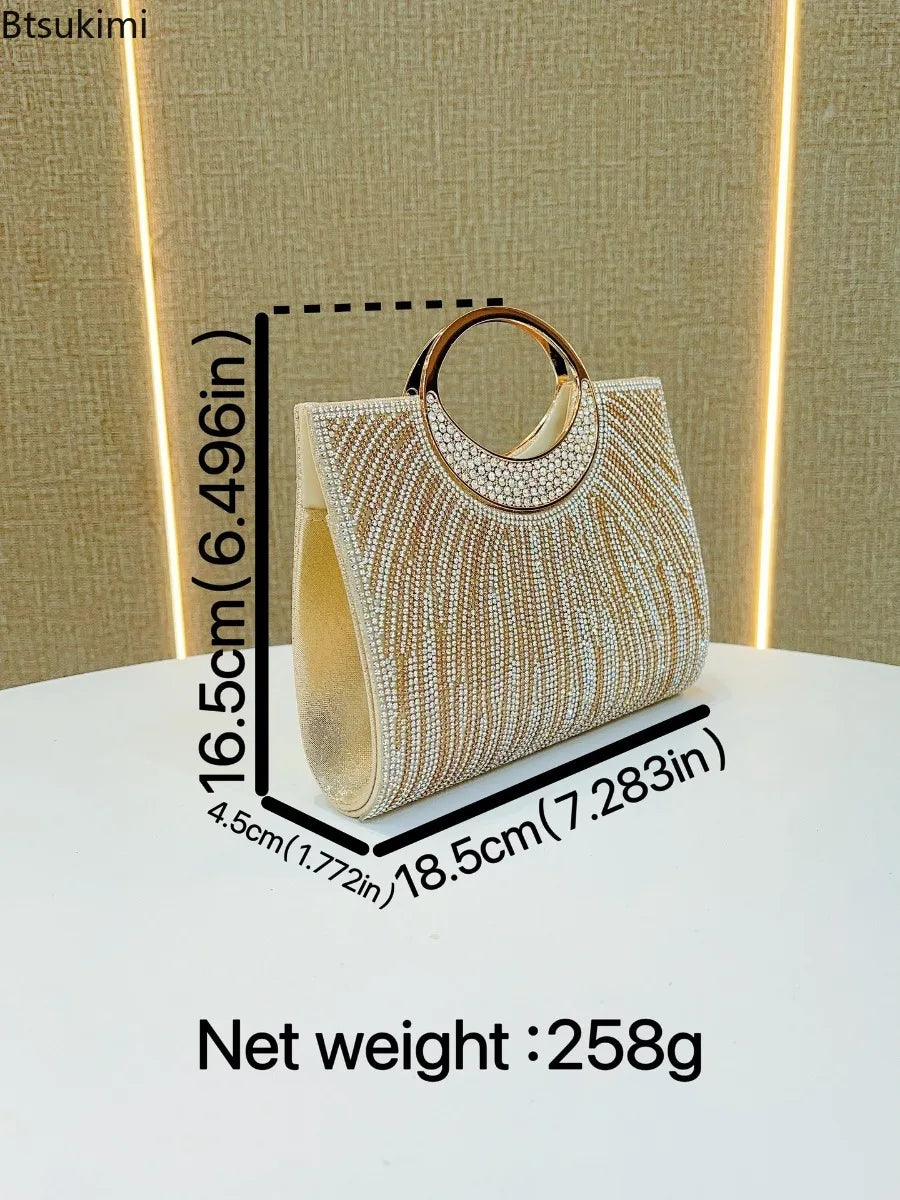 Glitter Rhinestone Clutch Bag