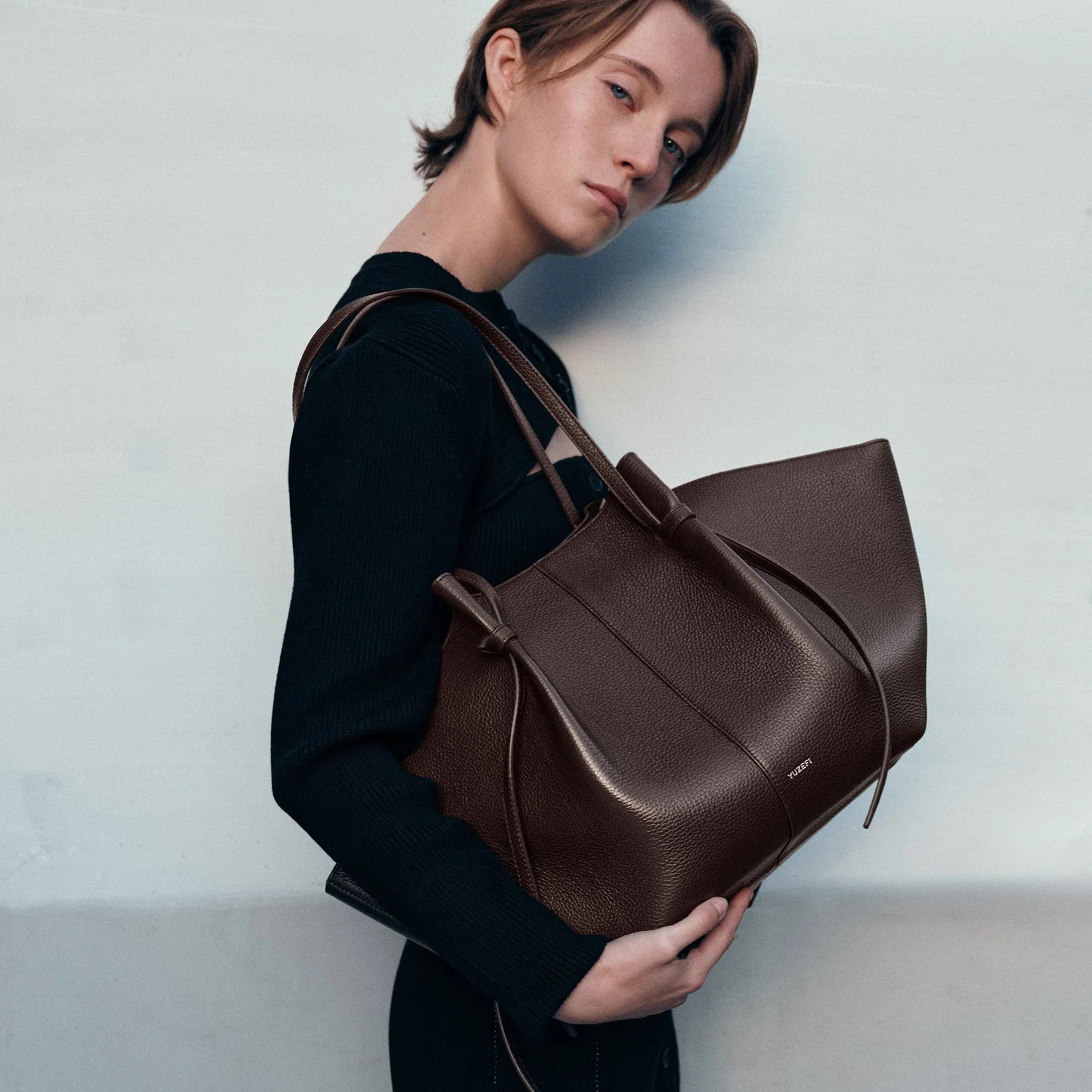 Genuine Leather Mochi Tote