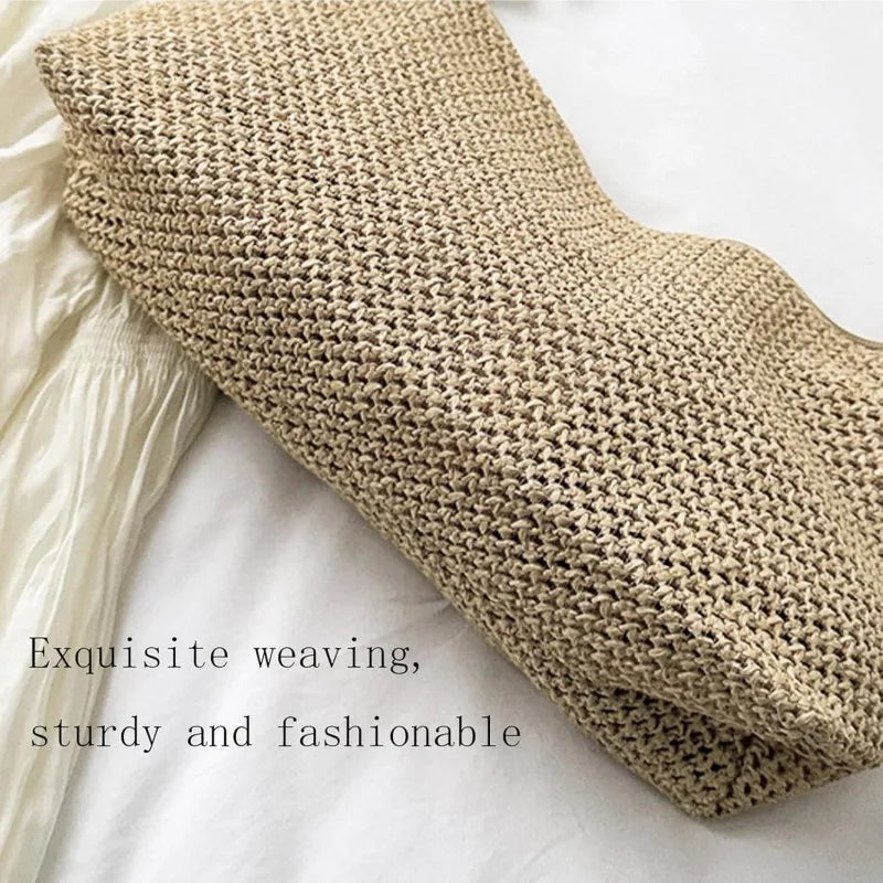 Straw Woven Hobo Bag