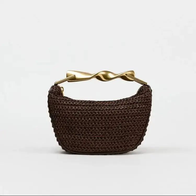 Half Moon Straw Bag