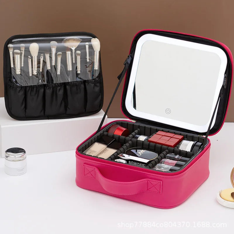 LED Mirror Makeup Case