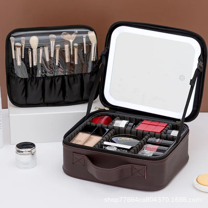 LED Mirror Makeup Case
