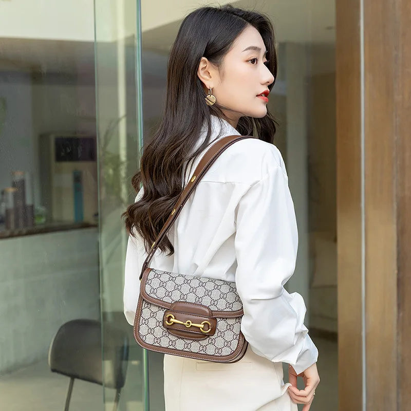 Leather Crossbody Saddle Bag