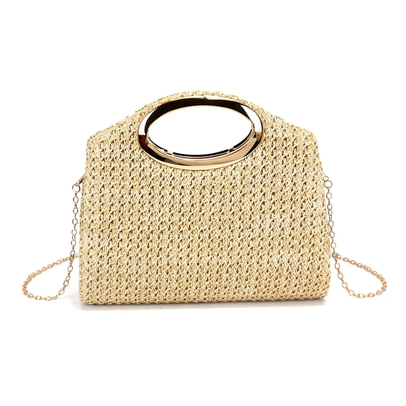 Pearl Straw Envelope Bag