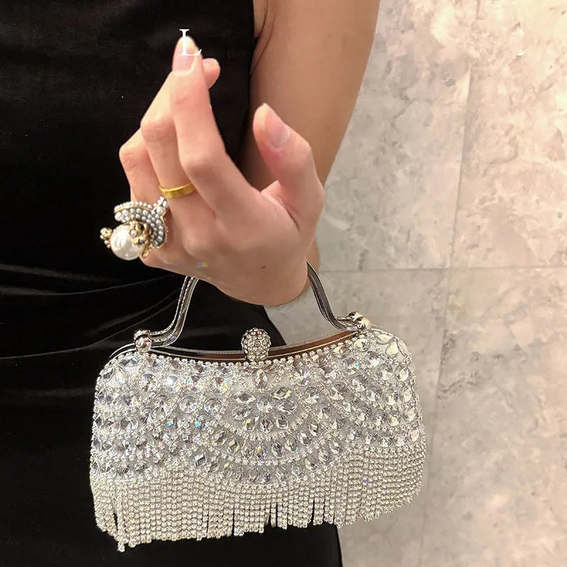Tassel Rhinestone Evening Bag