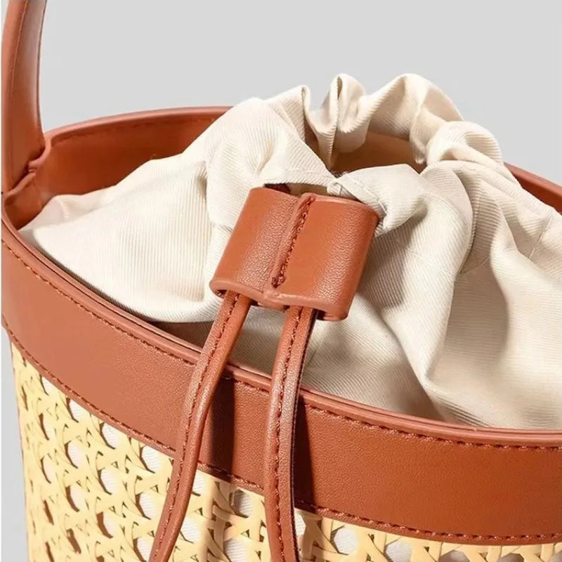 Woven Bucket Beach Bag