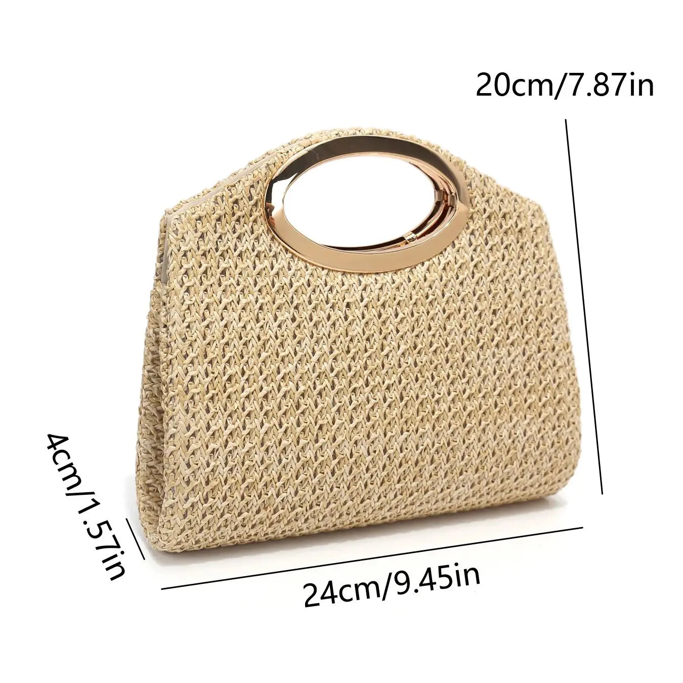 Pearl Straw Envelope Bag