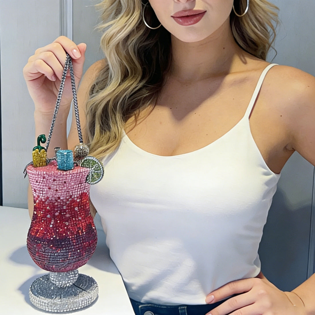 Cocktail Rhinestone Clutch Bag