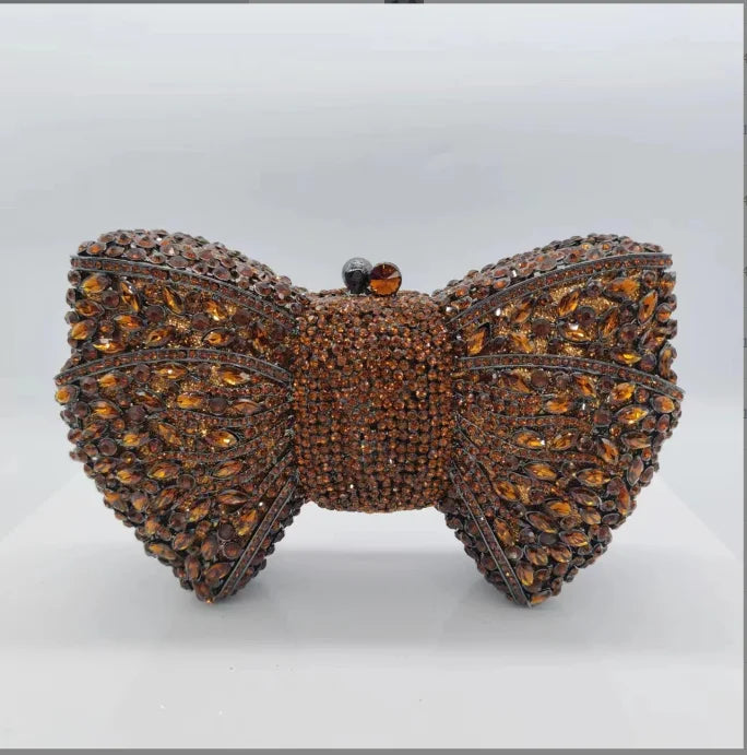 Bow Rhinestone Clutch Bag