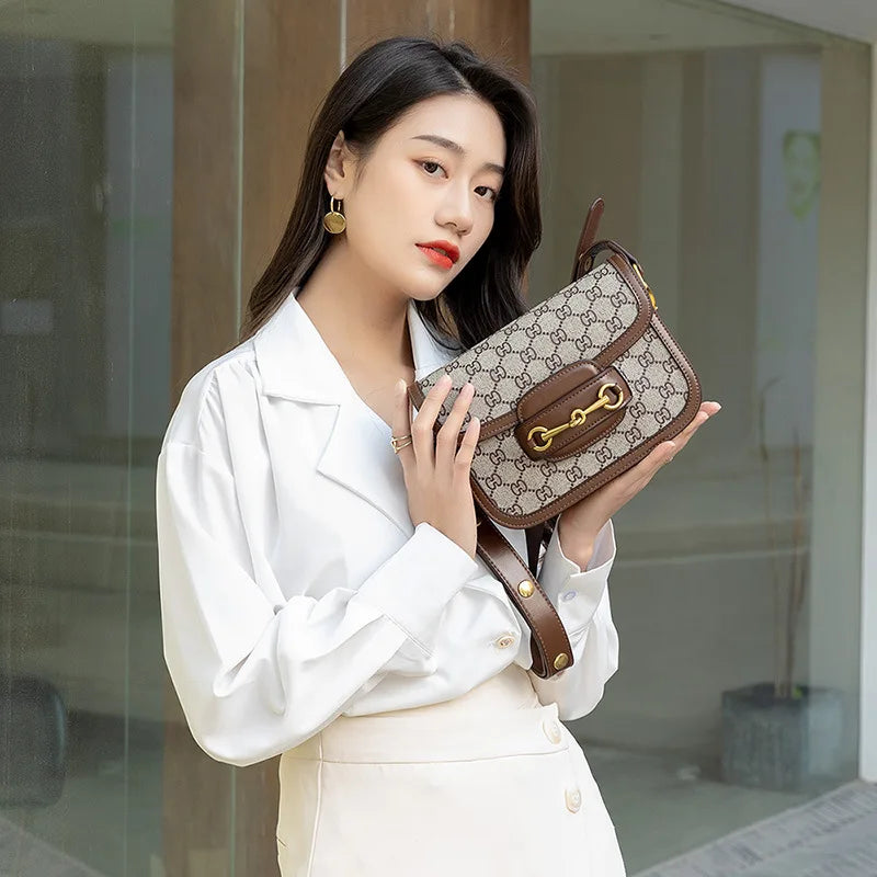 Leather Crossbody Saddle Bag