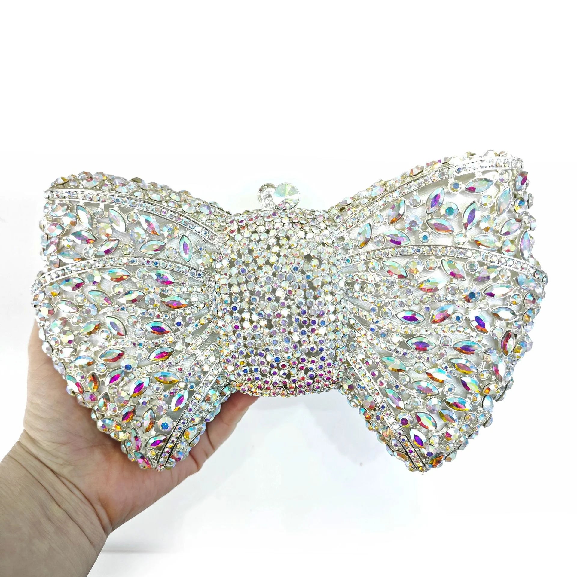Bow Rhinestone Clutch Bag