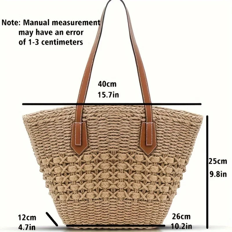 Bohemian Straw Beach Bag