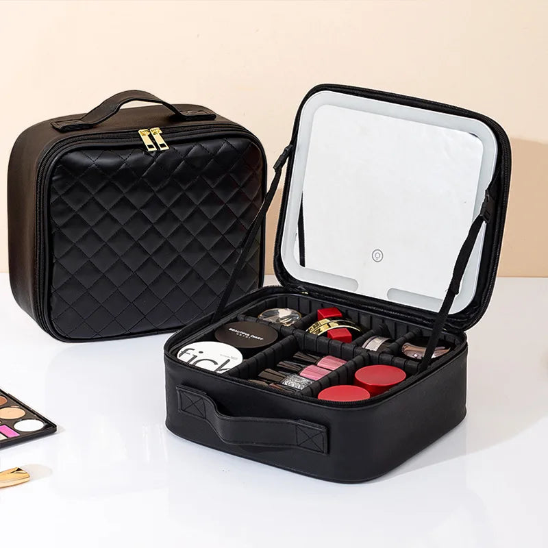LED Mirror Makeup Case
