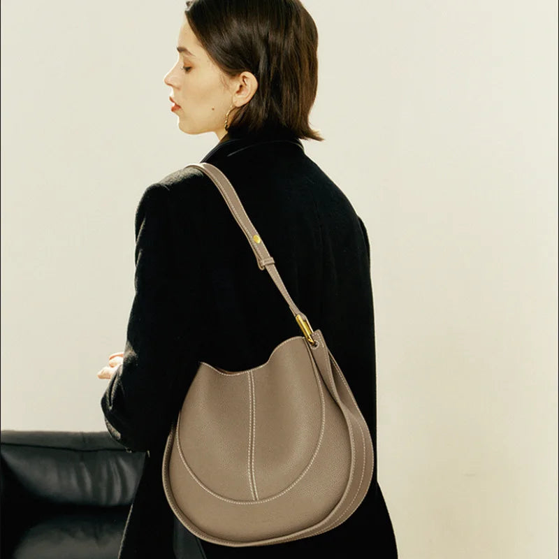 Genuine Leather Saddle Bag