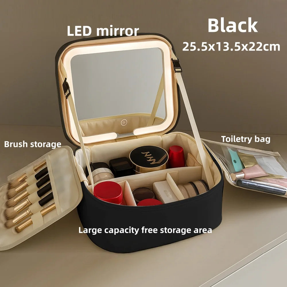 LED Mirror Makeup Case
