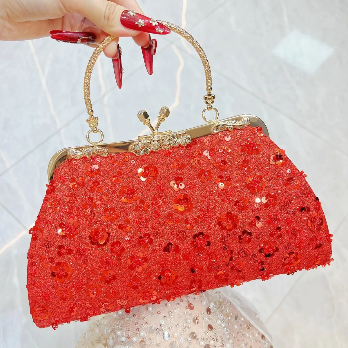Rhinestone Banquet Shoulder Bag